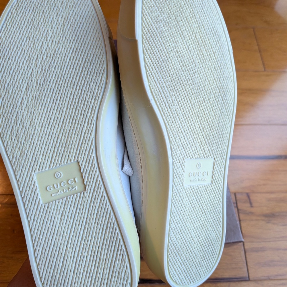 Gucci Women's Pelle Gomma White Sneakers | NWT - Picture 7 of 8